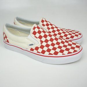 Classic Vans Slip on Pros Red Checkered Mens 10.5